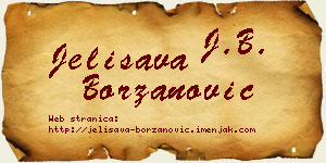 Jelisava Borzanović vizit kartica